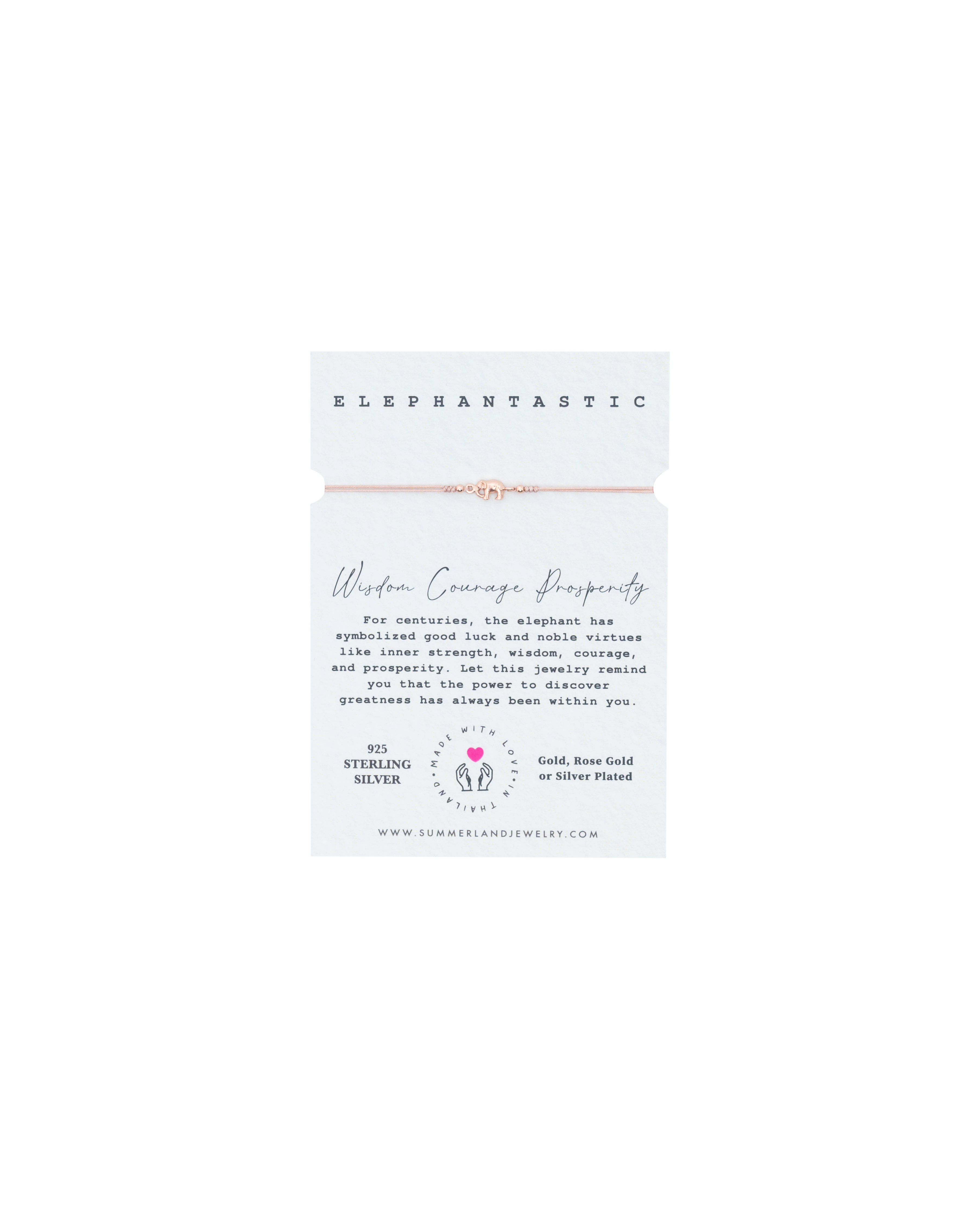 Mini Elephantastic Adjustable Cord Bracelet